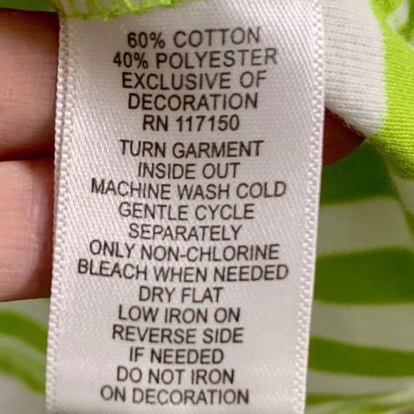 Quacker Factory XL Top Green White Striped 3/4‎ Sleeve Sequin Anchor Nautical - Picture 5 of 6